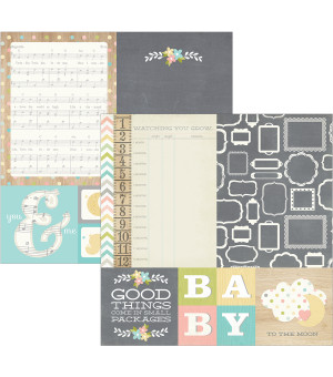 Hello Baby Double-Sided Elements Cardstock 12