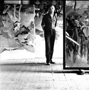 Georg Baselitz in his Mülheim (Germany) studio, 1971. Photo by Lothar ...