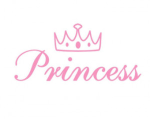 Princess Decal with Tiara - Crown - Princess Wall Decal - Princess Car ...