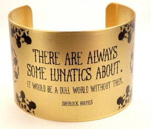 Check out this lovely Sherlock Holmes Quote Brass Cuff Bracelet by ...
