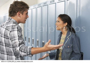 Couple Fighting at School