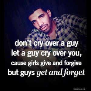 Don't cry over a guy