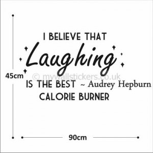 laughing - audrey hepburn home wall sticker