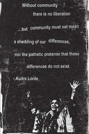 mosshunt:[photocopy image of audre lorde with her hands up, and quote ...