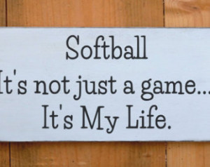 Sign Room Decor Baseball W ood Art Rustic Quote Plaque Girls Sports