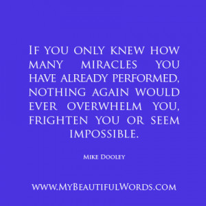 You are the Miracle...