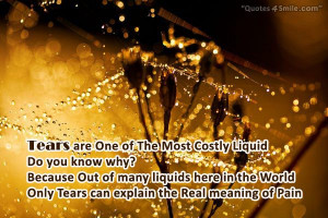 Tears Can Explain Real Meaning Of Pain