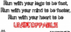 Unstoppable Running Quotes And Sayings In Simple Paper