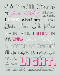 ... FHE 4/16: I Belong to the Church of Jesus Christ of Latter-day Saints