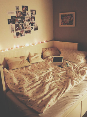 beautiful, bedroom, grunge, hipster, indie, lights, room, sy