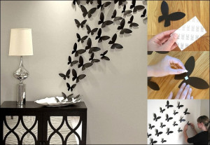 16 Cheap And Easy DIY Wall Beautification With Butterflies