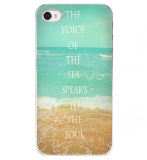 Iphone Case - Beach Quote Aqua Ocean Beachy Summer Iphone 4 4s Cover