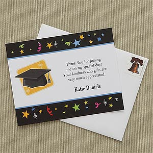 Personalized Graduation Thank You Notes - Let's Celebrate - 8398