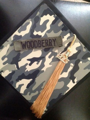 Army inspired graduation cap