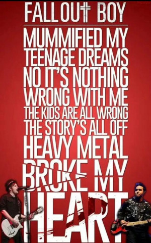 METAL BROKE MY HEART | Centuries | Fall Out Boy | Single | American ...