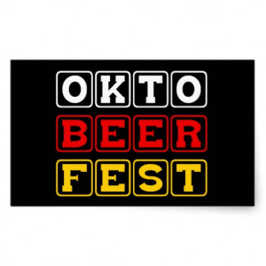 Oktobeerfest: Oktoberfest German Beer Festival Rectangular Sticker