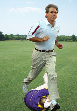 11 Examples of Nick Saban Stepping Over Things He Shouldn’t