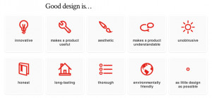 ... design works and it quotes dieter rams ten principles of good design