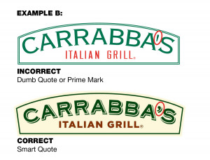 The top logo is Carrabba's old logo, the bottom their revamped current ...