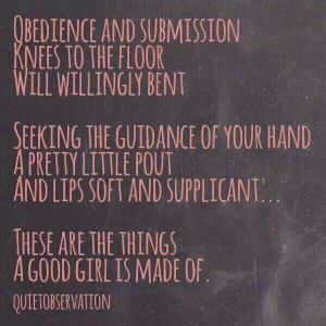 Obedience and submission