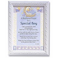 baptism quotes for babies | baptismal prayer for a special boy print a ...