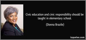 Civic education and civic responsibility should be taught in ...