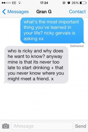Ricky Gervais Asked Grandparents To Share The Most Important Lesson ...