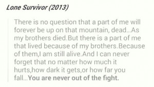 Best quote from lone survivor