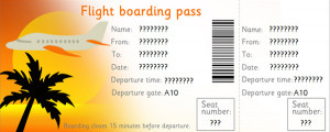 Kids Printable Airline Ticket Template Free