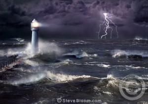 Stormy Sea Lighthouse