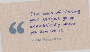 Home > Quotes > Motivational Quote on Target your Aim: The odds of ...