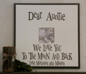LOVE AUNTIE or Uncle Gift Frames, Signs Personalized with Name ...