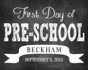 First Day of School PRINTABLE Sign. Personalized Back to School Sign ...