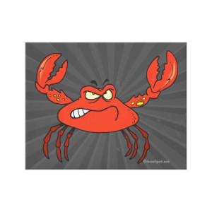Funny Angry Crabby Red Crab...