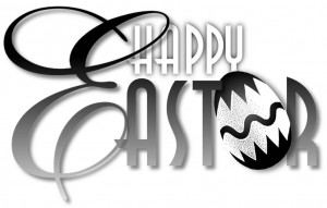 Black and White Easter Clipart ~ 19 Images