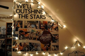 teenage room ideas | Tumblr: Buckets Lists, Bedrooms With Lights, Band ...