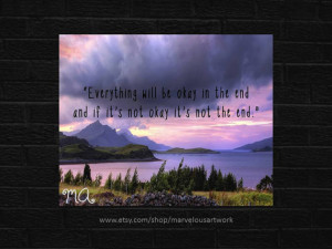 Nature Mountain Lake Motivational Poster Quote Inspirational Quote Art ...