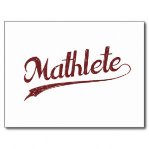 All Star Mathlete Math Athlete Post Cards