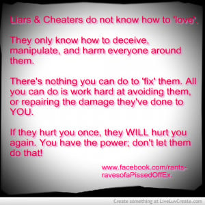 Liars And Cheaters