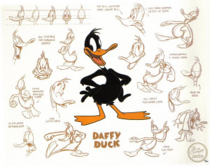 Looney Tunes daffy model sheet