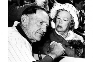 Casey Stengel (l.) with then-owner of the Mets Joan Payson (r.)