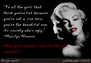 Marilyn Monroe Size 0 Quote