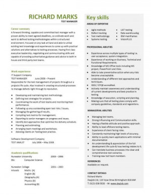 CV template examples writing a CV Curriculum Vitae templates