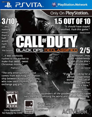 Call of Duty: Black Ops Declassified – Quotes On A Box
