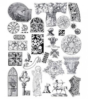 ... Ethnic / Culture / Medieval / Medieval Ornaments #1 Art Rubber Stamps