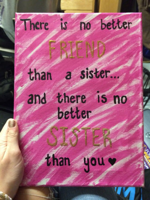 Sister quote canvas