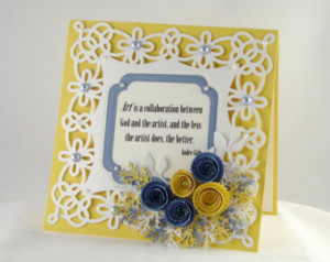 Handmade Card with Art Quote, Includes Handmade Matching Box, FREE ...