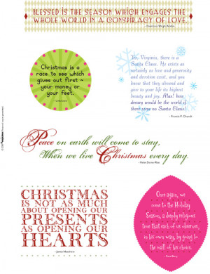 ... holiday quotes ready to be printed and adhered to your holiday pages