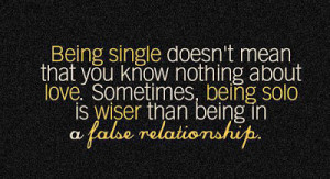 Being single doesn't mean that you know nothing about love.