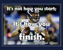 Russell Wilson Seahawks Photo Quote Poster Wall Art Print 5x7